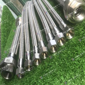 Ống Mềm Inox  Kết Nối Hai Đầu Ren Côn Lõm, Ren Bằng, Racco 